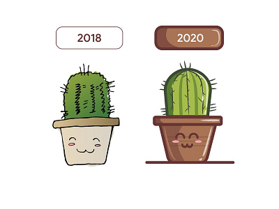 Little Cactus Transformation cactus graphic illustration plant plantillustration plants vector vector art vector illustration vectors