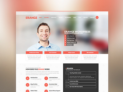 Erange - Multipurpose WordPress Theme blog corporate portfolio web design wordpress