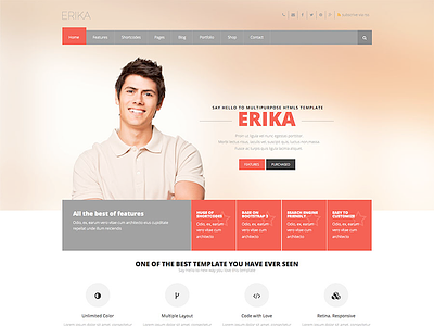 Erika Multipurpose WordPress Theme business corporate multipurpose theme wordpress