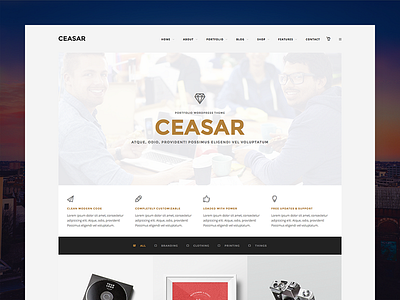 Ceasar news portfolio template theme wordpress