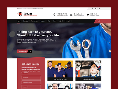 PROCar - Car Service & Workshop WordPress Theme