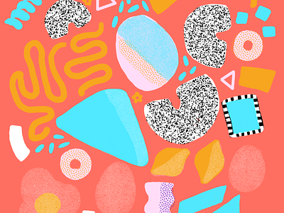 Super Fresh Pasta 80s 90s culinary design editorial egg foodie illustration memphis style pasta retro surface pattern