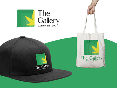 The Gallery Logo Design brand identity branding business logo cannabis logo design leaf logo logo logodesign