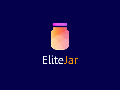 Elitejar logo Design abstract logo brand identity branding food gradient jar logo logo logo design logodesign logotype