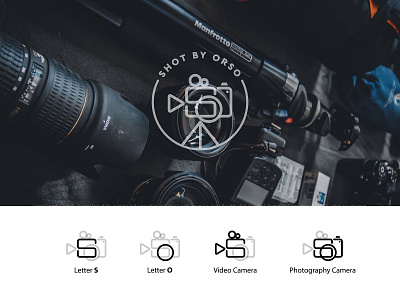 Shot by Orso - Photography Logo brand identity branding camera logo film lense modern logo photo photography photography studio logo studio