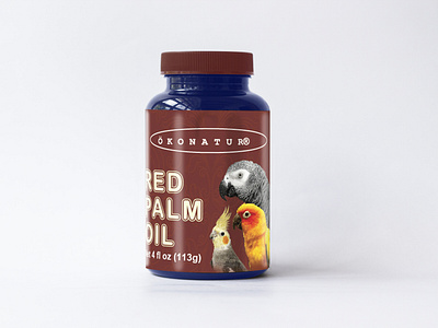 Red Palm Oil Supplement Product Label Design