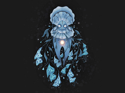 Mushroom fairy art artist artwork drawing fairy illustration jellyfish monster mushrooms octopus procreate