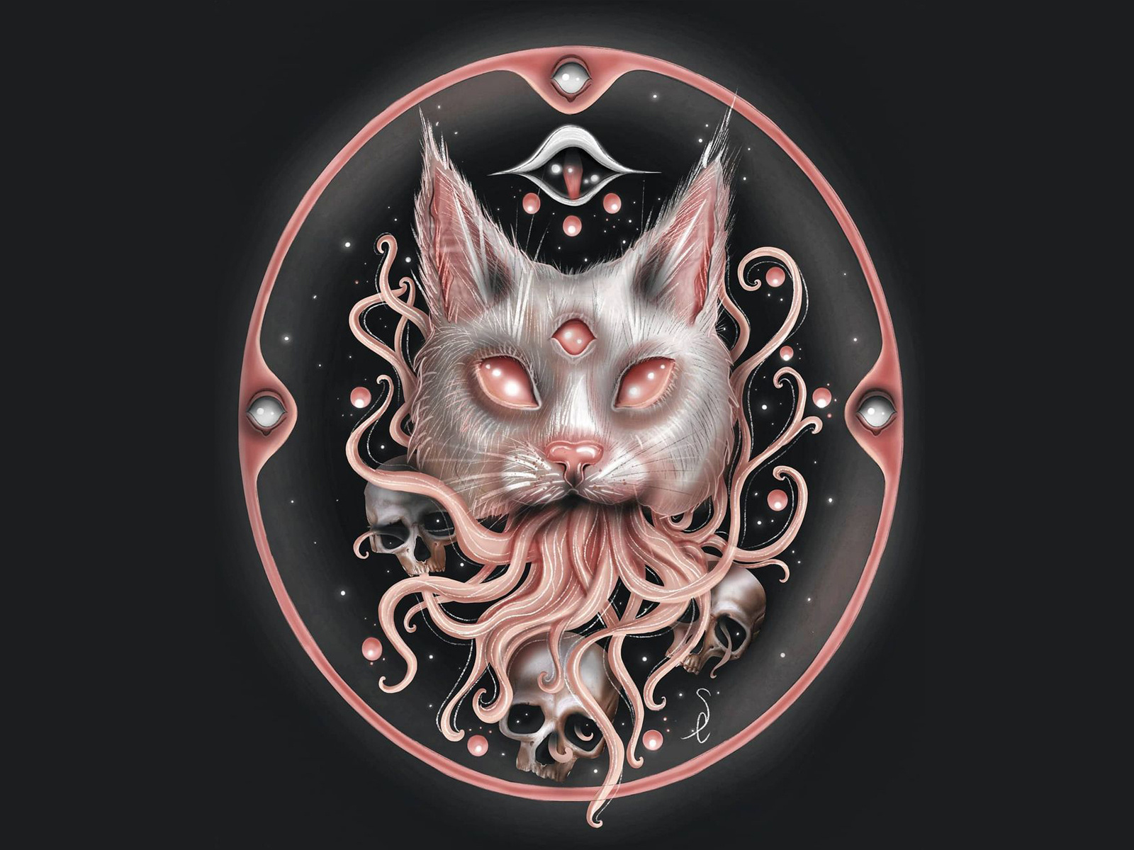 Lovecraft's cat by Alexandra TeslinaKryvonos on Dribbble