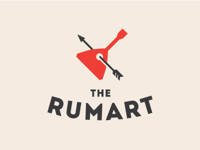 Rumart logo arrow balalaika hipster russian
