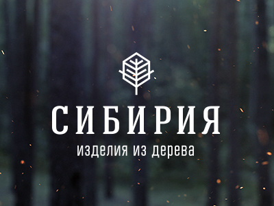 Siberia logo forest logo siberia tree wood