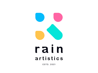 Rain Artistics 2d brand design brand identity branding brush concept design drop icon illustration letter lettering lettermark logo logodesign logotype minimal photoshop typography