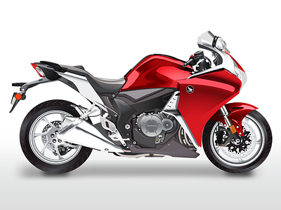 Honda VFR 2d art bike branding clean concept design illustration illustrator logo red vector