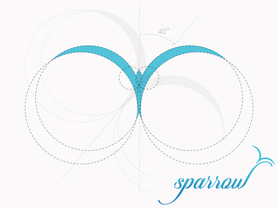 Sparrow-Logo 2 bird blue branding circles design grids icon illustration lettering logo sparrow typography