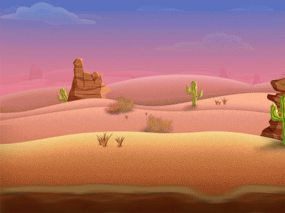 Desert Highway animation concept desert design endless game gif illustration mobile parallax photoshop vector