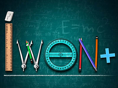 iWON+ design game icon illustration ios lettering logo mathematics maths photoshop type typography