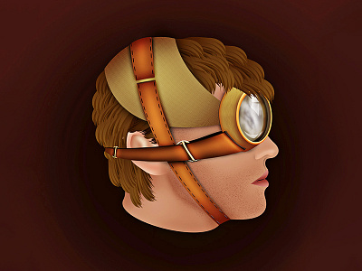 Steampunk Savior 2d character concept design game glasses hero illustration metal photoshop savior steampunk