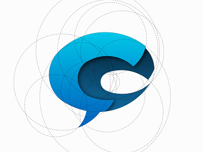 Chatter Complete 2d blue chat chatting circle construction design dotted grid icon logo photoshop