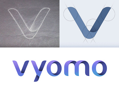 V for Vyomo, the Firmament... 2d circle design geometric grids icon illustration logo sketch sky typography vector