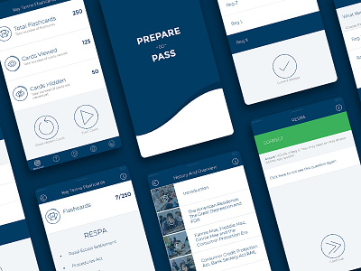 Preparing App app cards design education experience interface ios learning preparation training ui ux