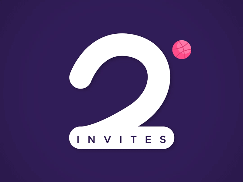 2 Dribbble Invites 2d aboard animation draft dribbble gif giveaway invitation invites planet players welcome
