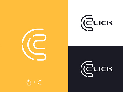 CLICK 2d brand design brand identity branding click concept design finger icon identity illustration logo mark typography vector