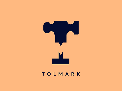 Tolmark - Logo Exploration 1 2d branding carpentry concept design flat hammer house icon identity illustration logo logotype negative space sign skill tool typography vector wood