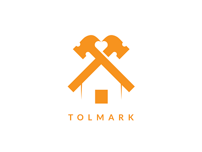 Tolmark - Logo Exploration 2 2d branding carpentry concept design flat hammer house icon identity illustration logo logotype negative space sign skill tool typography vector wood