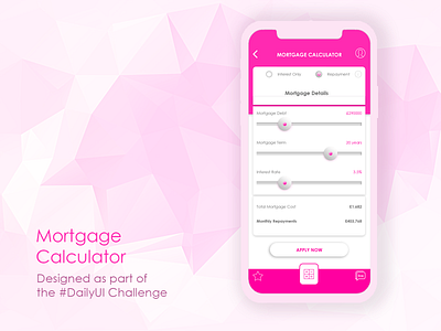 DailyUI 004 app calculator dailyui dailyui004 dailyuichallenge mortgage ui uidesign xd