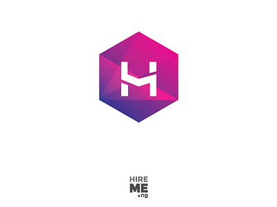 Hireme.ng | Final lcon with gradient app facebook hire identity logo website