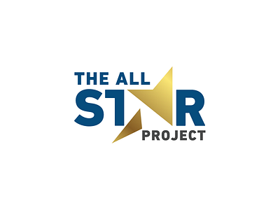 The All Star Project all blue brand element logo minimal project star