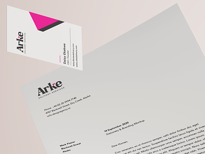 Arke Delivery Services ai brand branding delivery delivery service design identity illustrator logo tech typography vector visual viz