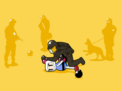 Counter-Terrorists win! bomb bomberman counter design game illustration old t shirt tee terrorist