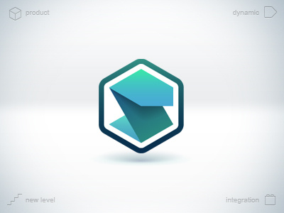 Service Management Platform cube hexagon level logo management new platform product s service soft software