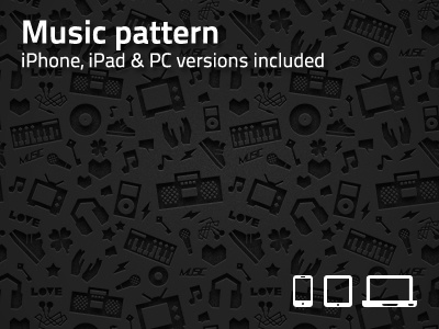 Music pattern wallpaper black ipad iphone music pattern wallpaper