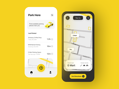 Parking Space Finder app design