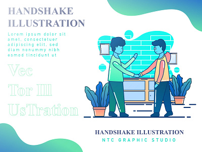 Handshake Flat Illustration