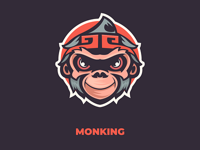 monking animation astronaut branding character characterdesign illustration illustrator logodesigners mascot monkey vector