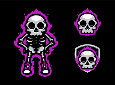 cool skull animation branding character characterdesign design illustration illustrator logo logodesigners mascot