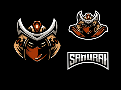 samurai mascot logo animation branding character characterdesign illustration illustrator logo logodesigners mascot vector