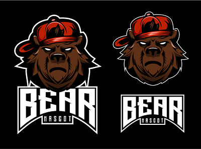 naugty bear branding character characterdesign esport illustration illustrator logo logodesigners mascot vector