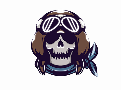 skull pilot animation branding character characterdesign esport illustration logo logodesigners mascot vector