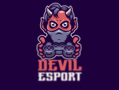 devil esport branding character characterdesign esport icon illustration illustrator logodesigners mascot vector