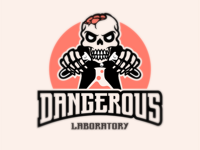 dangerous laboratory animation branding character characterdesign esport illustration illustrator laboratory logodesigners mascot mascotlogo skull vector