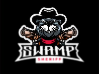 swamp sheriff branding character characterdesign design esport illustration illustrator logo logodesigners mascot otter