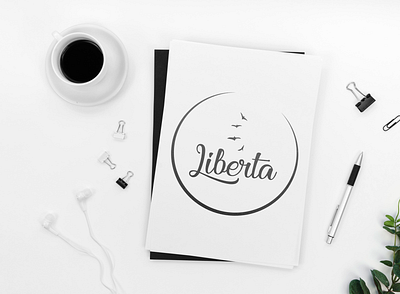 Liberta logo branding design illustration logo