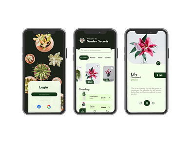 Plant shop app ui