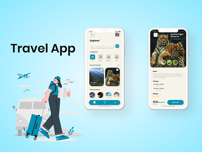 Travel app ui