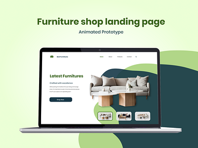 Furniture shop landing page web ui
