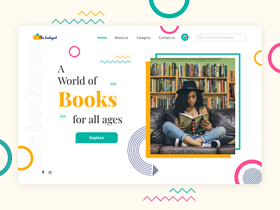 #DailyUI 003
Landing Page book store UI