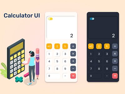 #DailyUI 004
Calculator UI